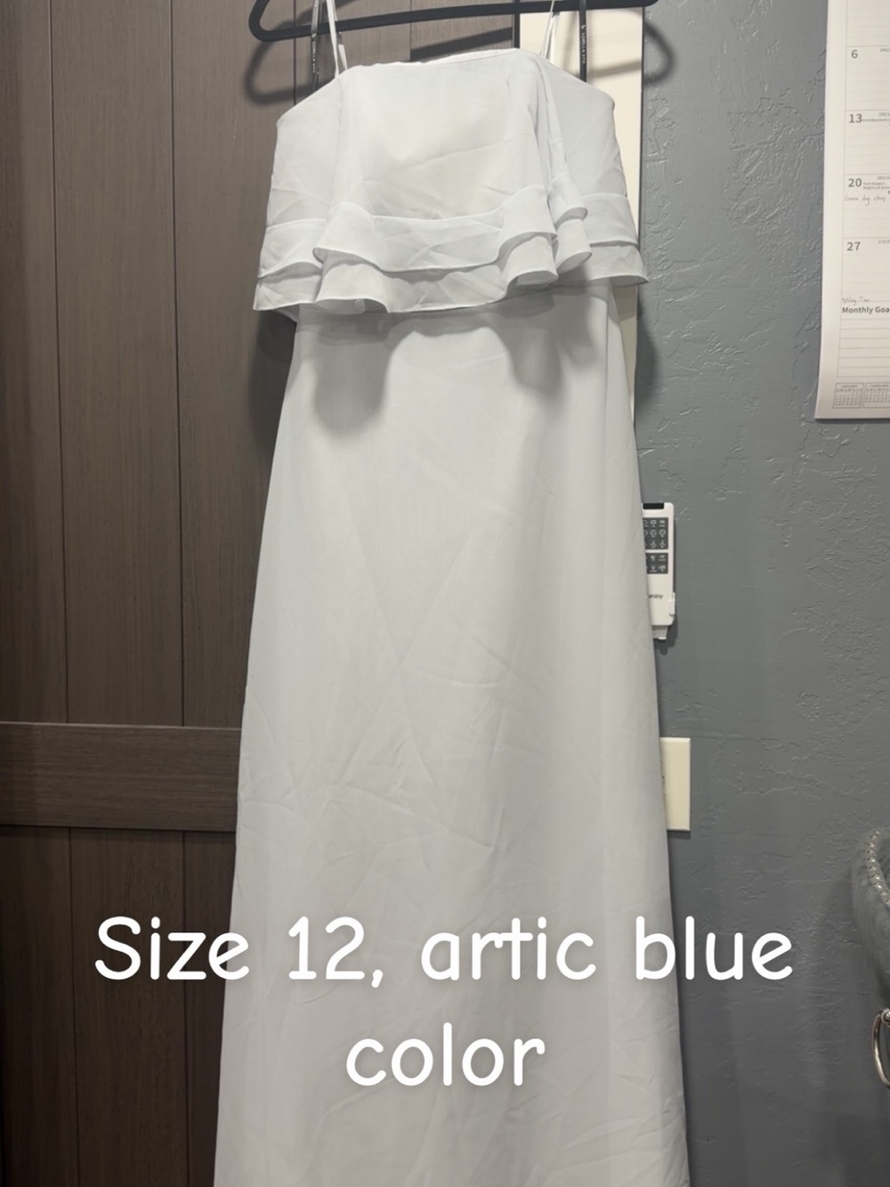 SORELLA VITA chiffon gown, artic blue